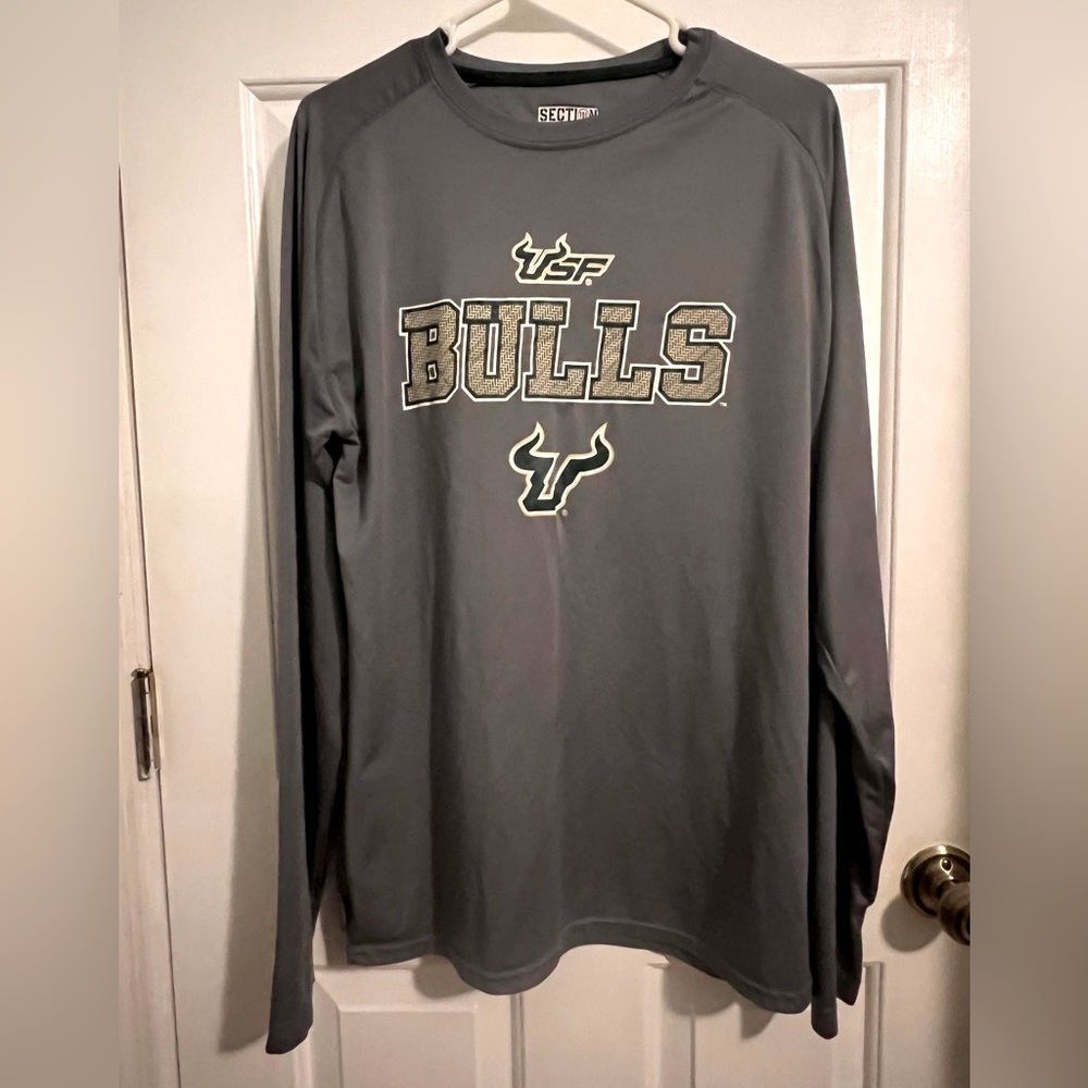 Long sleeve USF BULLS shirt grey dry fit